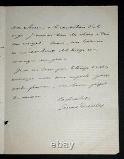 DAUDET Ernest SIGNED AUTOGRAPH LETTER, Paris