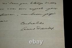 DAUDET Ernest SIGNED AUTOGRAPH LETTER, Paris