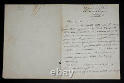 DAUDET Ernest SIGNED AUTOGRAPH LETTER, Paris