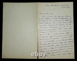 DAUDET Ernest SIGNED AUTOGRAPH LETTER, Paris, 1896