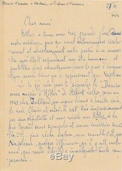 D. Lasserre Swiss Historian Autograph Card Signed Napoleon Hitler Comparison