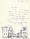 Daniel Du Janerand Signed Illustrated Autograph Letter Drawing