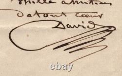 David d'Angers Autograph Letter Signed Bronze Medallion Sculpture 1846