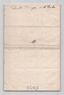 David d'Angers Autograph Letter Signed Bronze Medallion Sculpture 1846