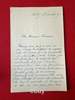 Dc68 - Signed Autograph Letter - Marcelle Demarne - Actress - Busigny - 1929
