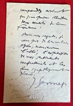Dd78 - Signed Autograph Letter - Jean Sennep - Action Française - 1927
