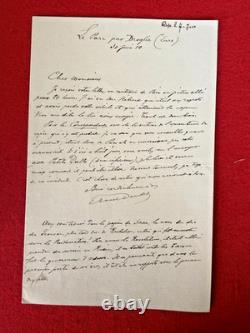 De4 - Signed Autograph Letter - Ernest Daudet - Writer - Journalist - 1910