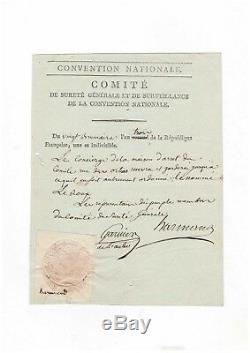 De Sûreté Committee General / Signed Letter (1794) / Arrest / Paris / Revolution