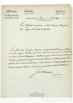 Desaix / Signed Letter (1798) About From General Bellavène / Scherer