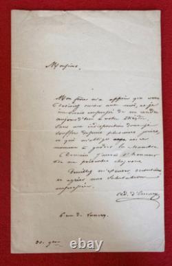 Df4 – Signed Autograph Letter – Adolphe d’Ennery – Playwright and Librettist