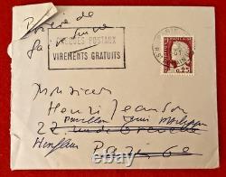 Dg70 – Signed Autograph Letter – Nicole Védrès – Cinema – Literature – 1961