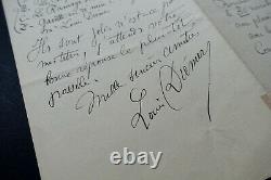 Diemer Louis Letter Autography Signed To His Eleve Georges Dandelot, Paris