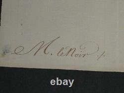 Duc Philippe de Noailles, Autographed Letter Signed to Pierre LENOIR, Paris, 1778