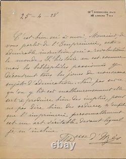 Duchess Duzès Mortemart Signed Autograph Letter And Printing Card History