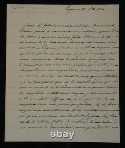 Duke of Blacas d’Aulps Autograph letter signed to Baron de Frénilly, Italy, 1834