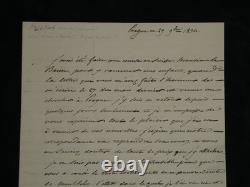 Duke of Blacas d’Aulps Autograph letter signed to Baron de Frénilly, Italy, 1834