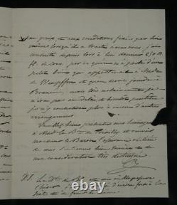 Duke of Blacas d’Aulps Autograph letter signed to Baron de Frénilly, Italy, 1834