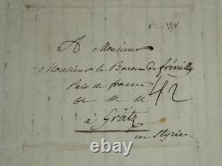 Duke of Blacas d’Aulps autograph letter signed to Baron de Frénilly, Italy, 1834