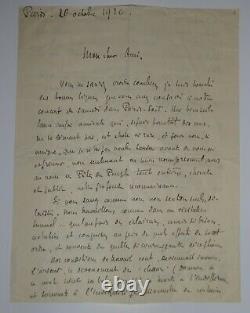 Dyen Albert Letter Autography Signed, Paris, October 1926