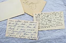 EMILE MLE handwritten and signed autograph cards and letters
