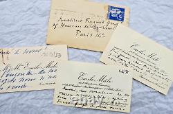 EMILE MLE handwritten and signed autograph cards & letters