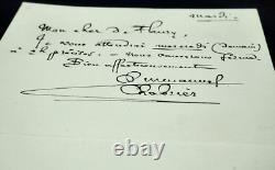 EMMANUEL CHABRIER COMPOSER Signed Manuscript Letter 1888