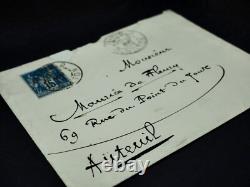 EMMANUEL CHABRIER COMPOSER Signed Manuscript Letter 1888