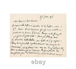 Edgar DEGAS / DELACROIX / Signed Autograph Letter / Dancers / Pastels / 1895