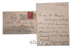 Edith Roosevelt, Signed Letter, 1908, Woman Of President Theodore Roosevelt