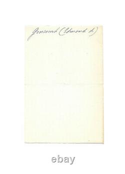 Edmond De Goncourt / Signed Autograph Letter / Litterature / Second Empire