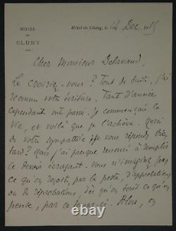 Edmond HARAUCOURT Autographed Signed Letter we continue to fight, 1915