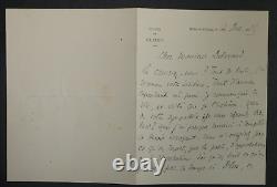 Edmond HARAUCOURT Autographed Signed Letter we continue to fight, 1915