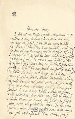 Edmond Rostand / Autograph Letter Signed To His Editor Eugene Fasquelle