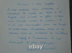 Edouard BOURDET Autographed Letter Recipe for Royal Hare