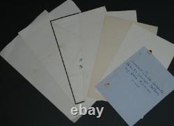 Edouard CADOL Set of 7 signed autograph letters, 1865–1884, 10 pages