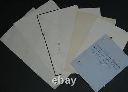 Edouard CADOL Set of 7 signed autograph letters, 1865-1884, 10 pages