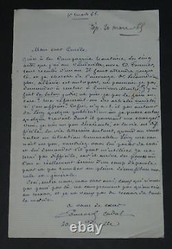 Edouard CADOL Set of 7 signed autograph letters, 1865-1884, 10 pages