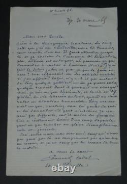 Edouard CADOL Set of 7 signed autograph letters, 1865–1884, 10 pages
