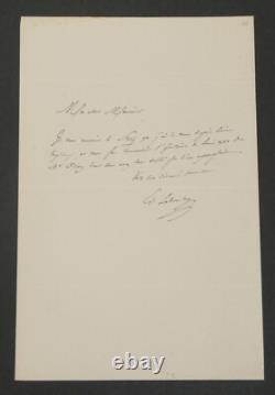 Édouard Lefebvre de Laboulaye Signed Autograph Letter and a Portrait 1917