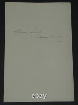 Édouard Lefebvre de Laboulaye Signed Autograph Letter and a Portrait 1917