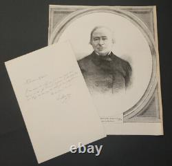 Édouard Lefebvre de Laboulaye Signed autograph letter and a portrait