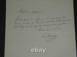 Édouard Lefebvre de Laboulaye Signed autograph letter and a portrait