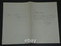 Édouard Lefebvre de Laboulaye Signed autograph letter and a portrait