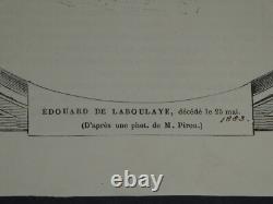 Édouard Lefebvre de Laboulaye Signed autograph letter and a portrait