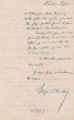 Elisee Reclus Signed Autograph Letter Anarchiste Francais