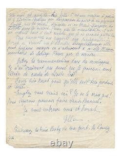 Elsa TRIOLET / Signed Autograph Letter / Aragon / Buñuel / Breton / Surrealism