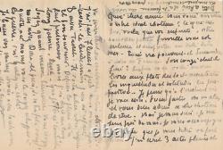 Émile BERNARD very beautiful signed autograph letter friendship war religion
