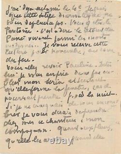 Émile Bernard Very Beautiful Autograph Letter Signed Friendship War Religion