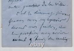 Émile Deschamps autograph letter signed addressed to a female correspondent, 4 pages