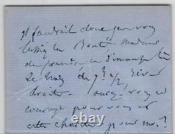 Émile Deschamps autograph letter signed addressed to a female correspondent, 4 pages